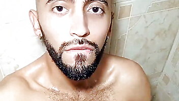 Boys jerking caught, big dick boy caught, latino gays in shower, uncut cock in shower, showering caught, sperm blow job
