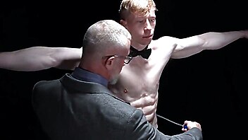 Daddy bear twink slave, male slave auction, gay daddy blowjob, tube going, bear twink, big cock bareback bear