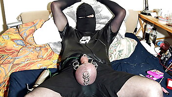 Piercing cock an ball, gays latex milking, hardcore cock milking, estim sounding, extreme latex
