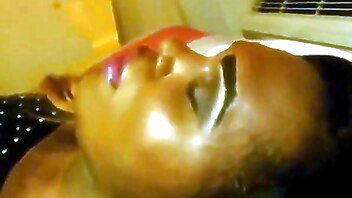 Cocksucking amateur, shemale ebony blowjob, shemale, bald head, shemale me, tries not to cum