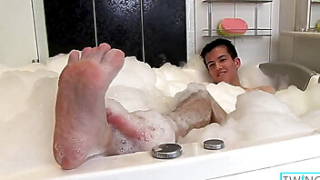taking a shower