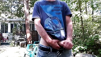 Gay in front of, street public handjob, public street outdoor, in front of public, everyone masturbate