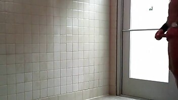 Sauna grand, jerking in public cumshot, hard on in sauna, big cock jerk in public, guys wanking in public