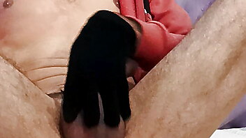 Ball belly, gay glove handjob, brazilian jerk, amateur brazilian masturbates, gloves jerk