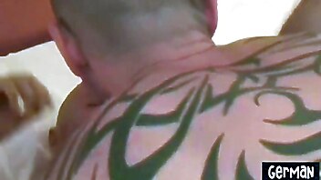 Wild german groupsex orgy, amateur anal threesome, blowjob till cumshot, close up cock suck, anal trio german