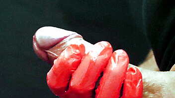 Cumming handsome, cute cumshot, latex masturbation, oil fetish cumshot, beautiful cumshot