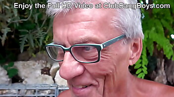 Fingering and sucking, licking grandpa ass, basement blowjob, gay basement fucking, fingering for him
