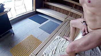 Homemade foreskin, german jerks off, sauna masturbation, sauna public, german homemade porn movie, amateur massage mature