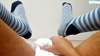 Spanish skinny, teen in tube socks, spanish fetish, cumming boys, boy sock fetish
