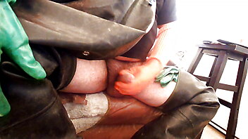 Rubber kitchen gloves hj, feet up masturbation, nylon handjob cock, sock feet smell, amateur enjoy cumshot compilation, amateur glove