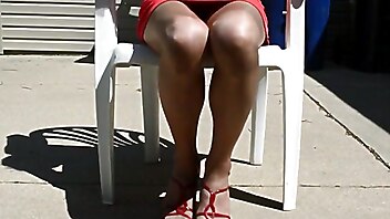 Naked pantyhose, sandals, pantyhose sandals porn, bare outdoor, outdoorsex porn, gloves oil