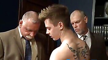 Hardcore threesome, father older young, sex hardcore anal sex, young twinks hardcore sex, gay anal threesome, long legged