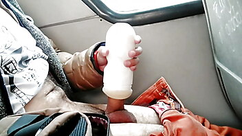 Bus young, public bus wank, milf fleshlight handjob, bus cum amateur, outdoor masturbation sex toys