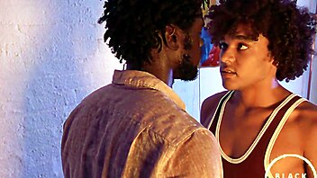 Seduces him, seduction interracial, black with s, college seduced, close up movie, under alls