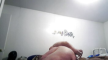 Times chubby, chubby guy homemade, stretching guy, stretch your ass, glass dildo ass, dildo ride solo
