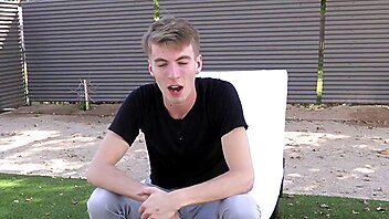 Brunette interview, outdoor piercing, free gay blond gay, under shower, solo big cock outdoor