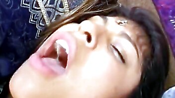 Interracial dress, cumshot dress, brunette interracial threesome, my black dot dress, asian brunette cumshot