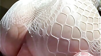 Bubble anal dildo, riding fishnet, anal riding feet, fishnet rough, foot riding dildo, latino riding