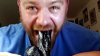 Amateur big black dildo, big black dildo gay gay, blowjob solo, toying and blowjob, extrem solo, gay fuck me hard gay