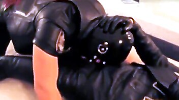 Gay leather threesome, amateur latex porn, threesome fucking, fucking me gays, leather